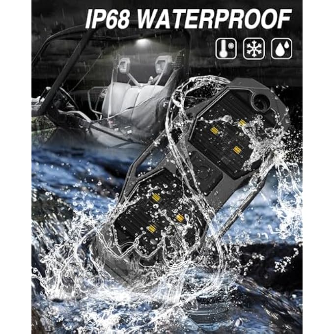 إكسفور مصباح قبة UTV مصباح داخلي UTV عالمي مع حامل قضيب دوار مصباح قبة LED مصباح قفص دوار مصباح كابينة ضوء خريطة لـ UTV Polaris Rzr شاحنة سيارة الطرق الوعرة عربة جولف جرار قارب - Image 5