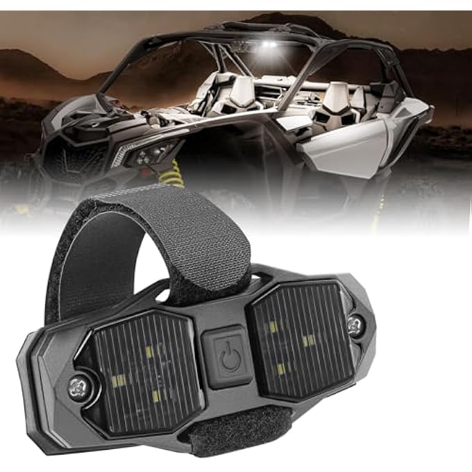 إكسفور مصباح قبة UTV مصباح داخلي UTV عالمي مع حامل قضيب دوار مصباح قبة LED مصباح قفص دوار مصباح كابينة ضوء خريطة لـ UTV Polaris Rzr شاحنة سيارة الطرق الوعرة عربة جولف جرار قارب - Image 2