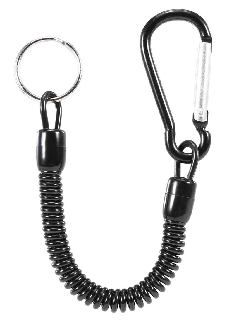 KASTWAVE Magnetic Release Holde, With Coiled Lanyard, Outdoor Mountaineering Camping Anti-lost Keychain for Fly Fishing Keeper Landing Net Connector (6 sets) - Image 5