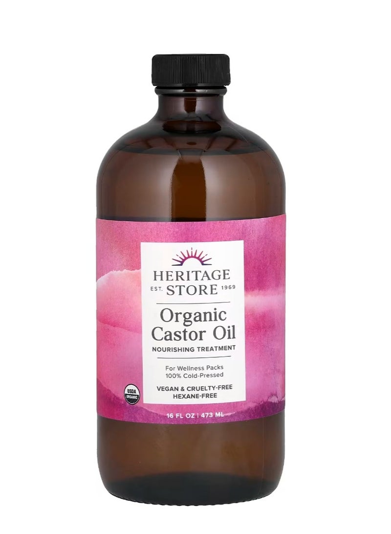 هيرتدج ستور زيت الخروع العضوي 16 أونصة سائلة (473 مل) - Image 1