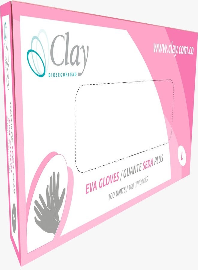 CLAY Eva Gloves, Disposable & Versatile Protective Gear Ideal for Industrial, Food Handling Uses & More - 100 units, M - Image 1
