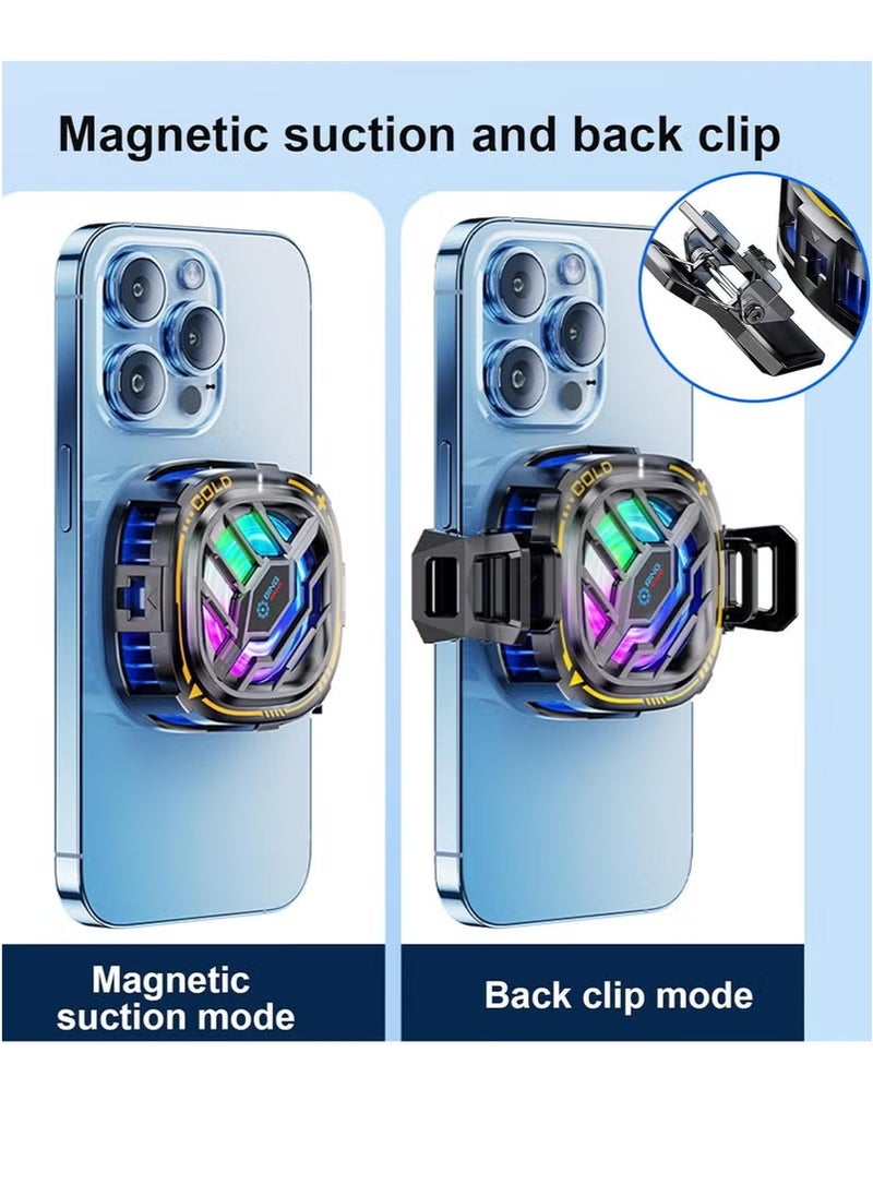 Generic Magnetic Cell Phone Cooler, RGB Phone Cooling Fan Portable Lightweight Mobile Phone Cooling Fan, Phone Radiator for Mobile Gaming  - Image 5