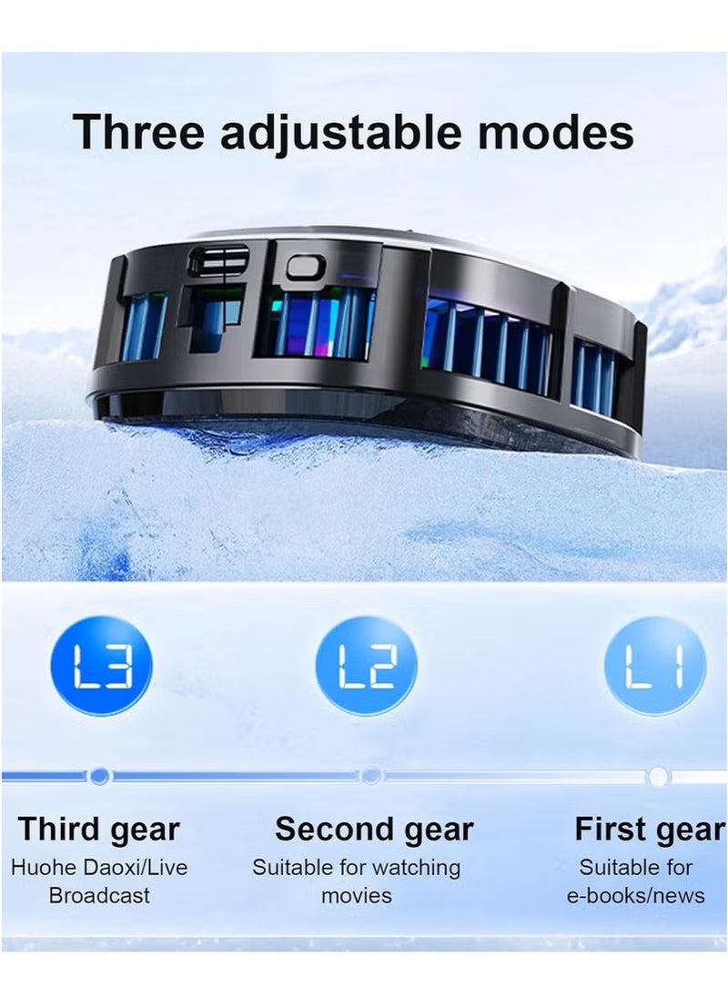 Generic Magnetic Cell Phone Cooler, RGB Phone Cooling Fan Portable Lightweight Mobile Phone Cooling Fan, Phone Radiator for Mobile Gaming  - Image 3