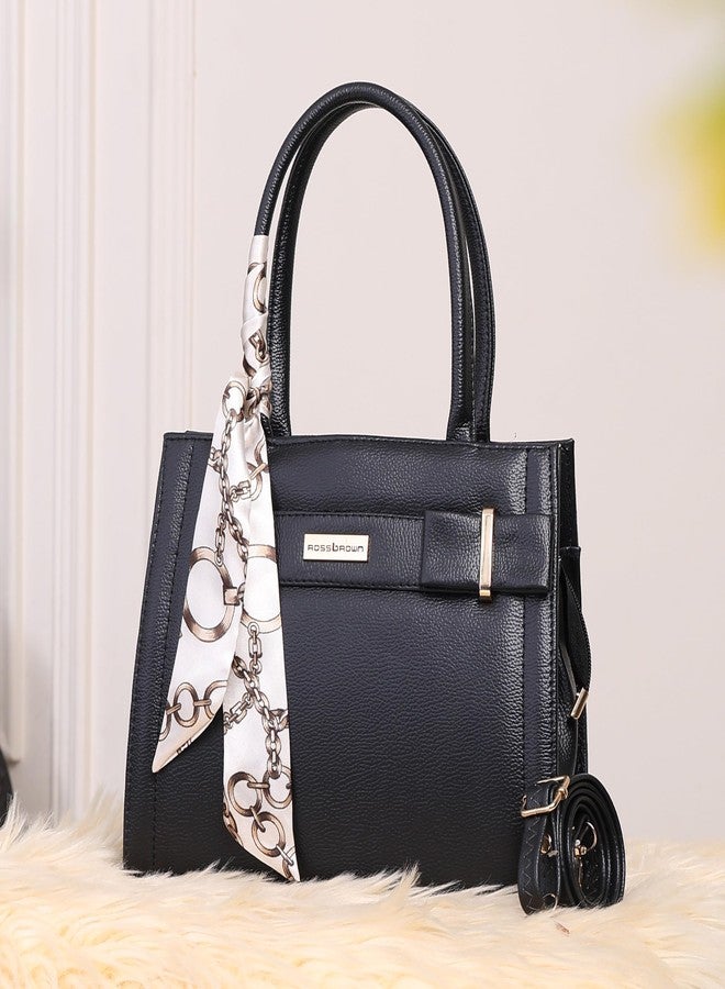 ROSS BROWN Women's Mono Solid Satchel Bag for Women | Satchel Handbag for Women | Ladies purse | Stylish Shoulder Bag | Handbag for women - Image 4