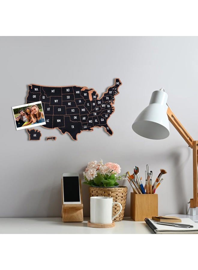 YCCYYCCY Frameless Cork Board Map of The United State, 14" X 11" Bulletin Boards for Walls, Travel Tracker Map for Office, School and Home (US-MAP-2636,NO) - Image 3