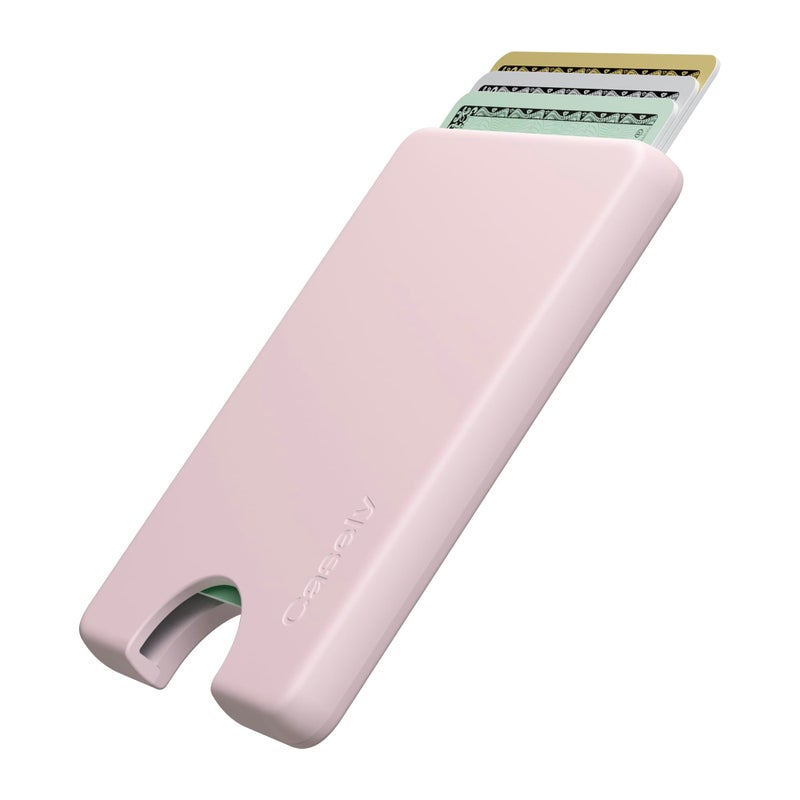 Casely MagWallet | Light Pink | Slim Wallet Card Holder | Compatible with MagSafe | Soft-Touch Hard Silicone | Holds Up to 3 Cards - Image 2