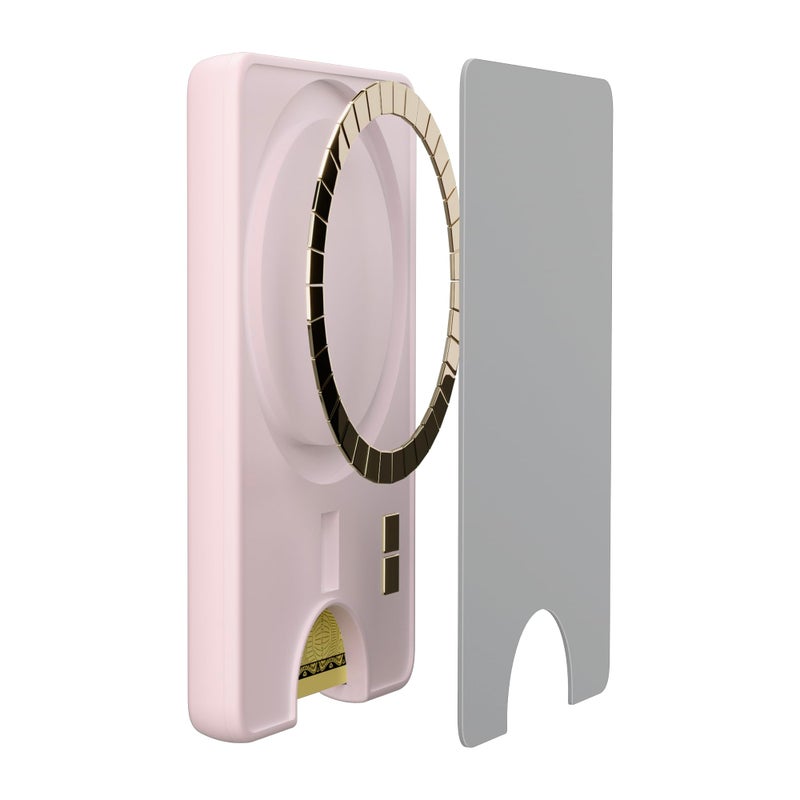 Casely MagWallet | Light Pink | Slim Wallet Card Holder | Compatible with MagSafe | Soft-Touch Hard Silicone | Holds Up to 3 Cards - Image 4