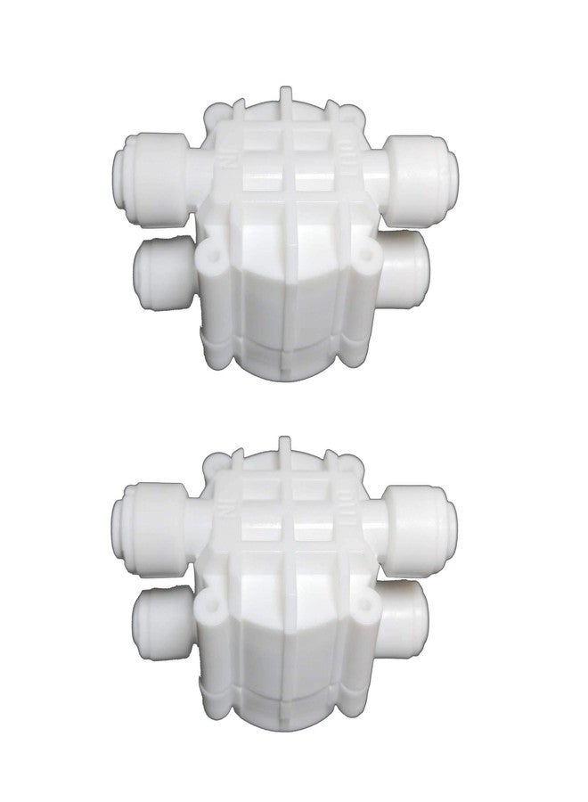 YZM Water Systems 1/4" Automatic Shut Off Valve with Quick Connect white plastic fittings, for RO Reverse Osmosis、Water Filters/Undersink Water Filtration Filters. - Image 1
