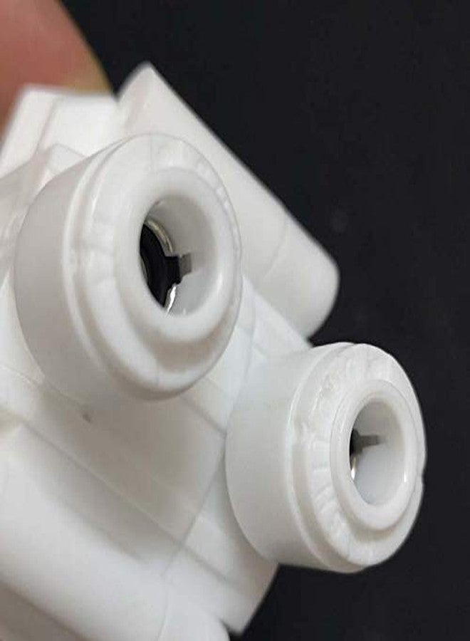 YZM Water Systems 1/4" Automatic Shut Off Valve with Quick Connect white plastic fittings, for RO Reverse Osmosis、Water Filters/Undersink Water Filtration Filters. - Image 2