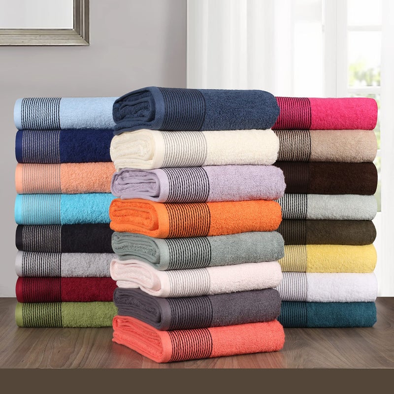 BELIZZI HOME Ultra Soft 2 Pack Oversized Bath Towel Set, 28x55 inches, 100% Cotton, Large, Absorbent, Quick Dry, Lightweight, Ideal for Gym, Travel, Camp, Pool - Black - Image 5