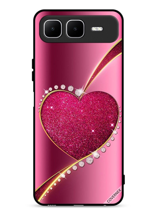 Covernex Infinix Smart 10 Plus Protective Case Cover Diamond Glitter Heart