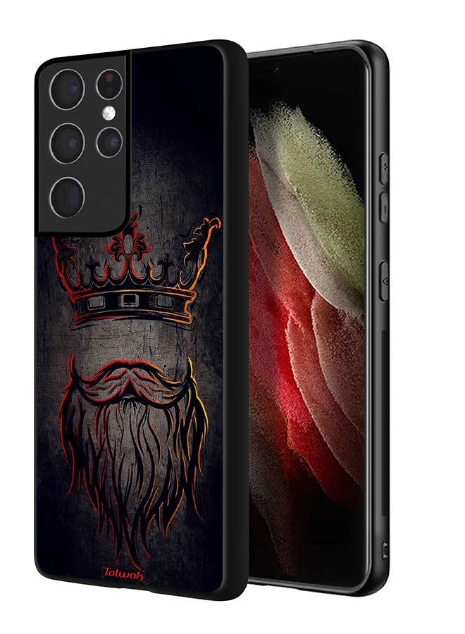 Tolwak Samsung Galaxy S21 Ultra 5G Protective Case Cover King Artwork - Image 1