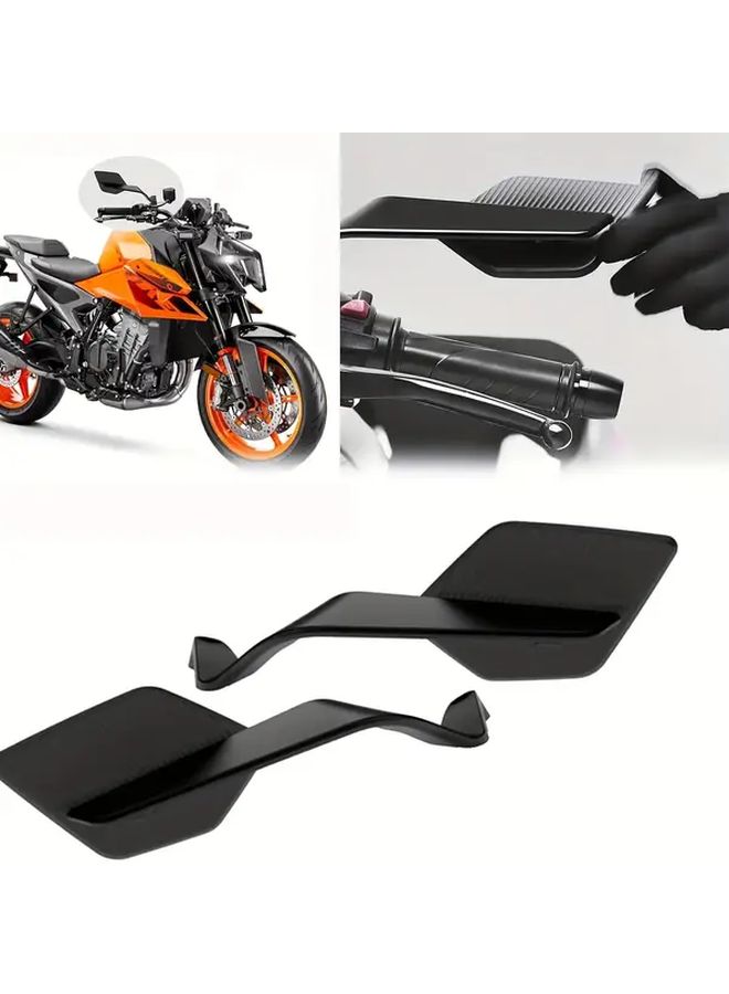 Wide Angle White Rearview Mirror Set With Tools For Motorcycles ATVs Scooters - Image 2