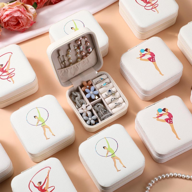 Kenning 12 Pcs Gymnastics Team Gift Gymnastics Travel Jewelry Box Small Portable Case for Women Gymnasts Coach Team Gift - Image 3