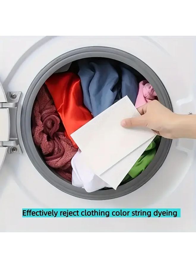 50 Pcs Color Catcher Sheets for Laundry Anti Dye Transfer Clothes Color Protection Safe Mixed Washing Light Dark Clothing Absorbent Fabric Non Chemical Wash Accessory - Image 4