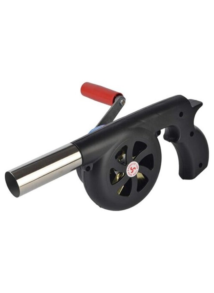 AtrauX Portable Mini Hand Crank Fan Air Blower, Manual Grill Fire Starter Flame Exciter for BBQ Picnic Outdoor Camping  - Image 1