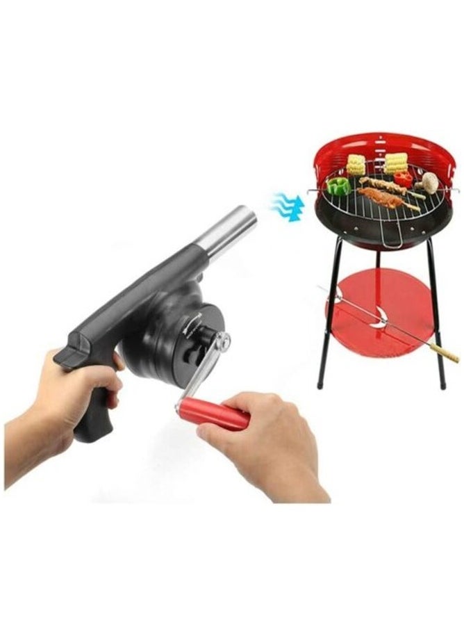 AtrauX Portable Mini Hand Crank Fan Air Blower, Manual Grill Fire Starter Flame Exciter for BBQ Picnic Outdoor Camping  - Image 3