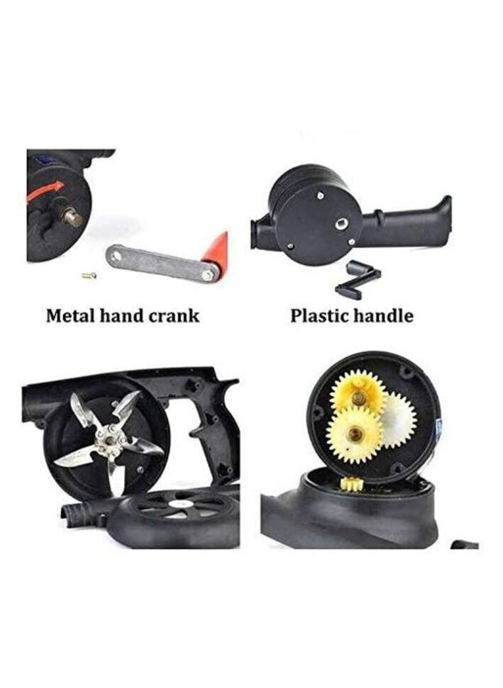 AtrauX Portable Mini Hand Crank Fan Air Blower, Manual Grill Fire Starter Flame Exciter for BBQ Picnic Outdoor Camping  - Image 4
