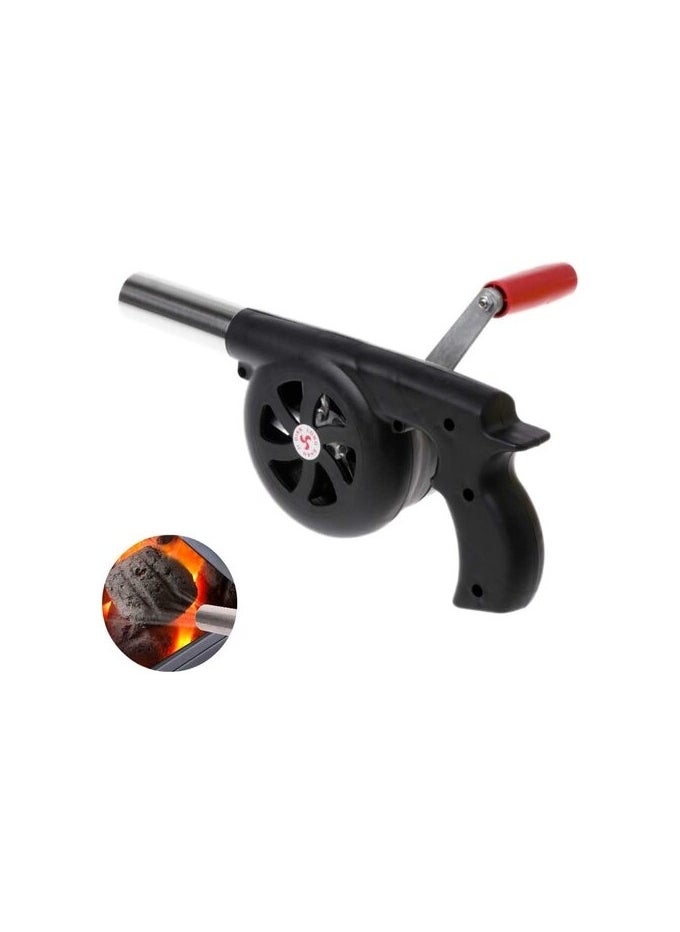 AtrauX Portable Mini Hand Crank Fan Air Blower, Manual Grill Fire Starter Flame Exciter for BBQ Picnic Outdoor Camping  - Image 5