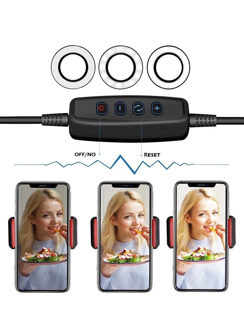 Professional Live stream Selfie Ring Light with mobile Phone Holder Stand for Live StreamMakeup , - Image 5