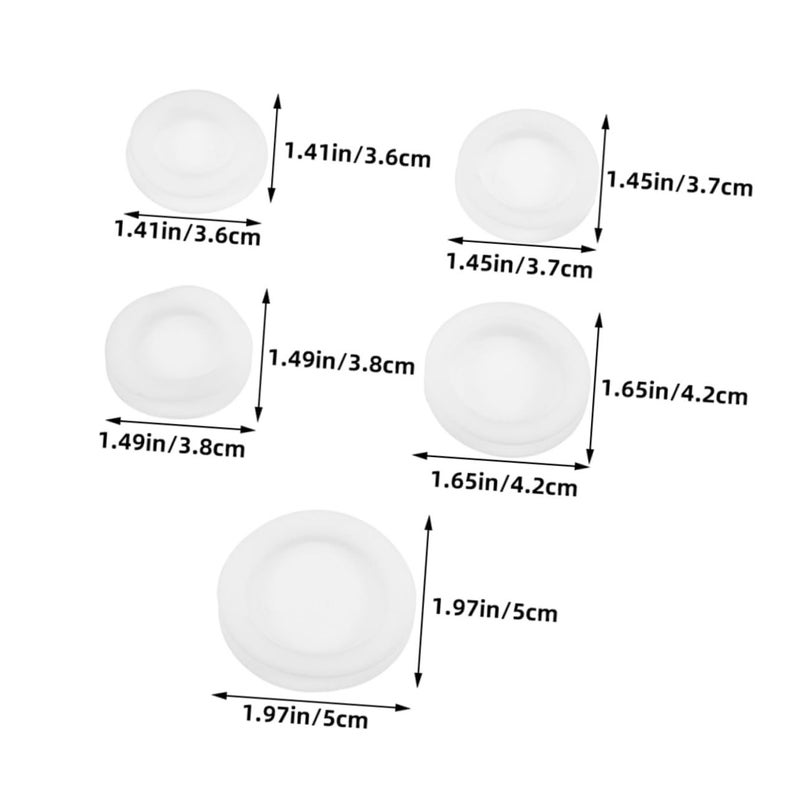 Universal White Rubber Coin Bank Hole Plugs Replacement Stoppers 15 Pack - Image 3