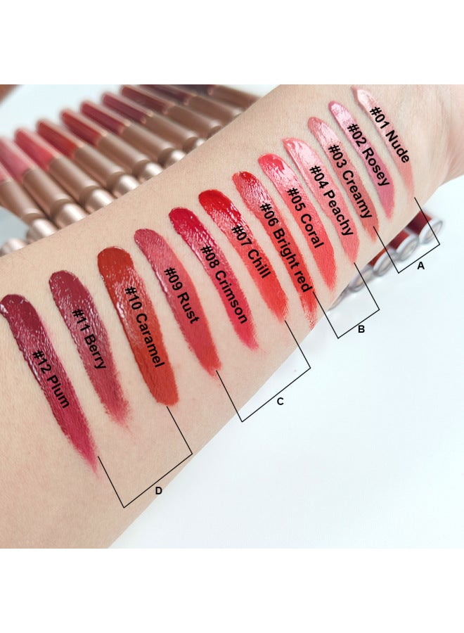 Makeup Lipgloss Private Label Lip Gloss 3 Lipstick Brown - Image 3