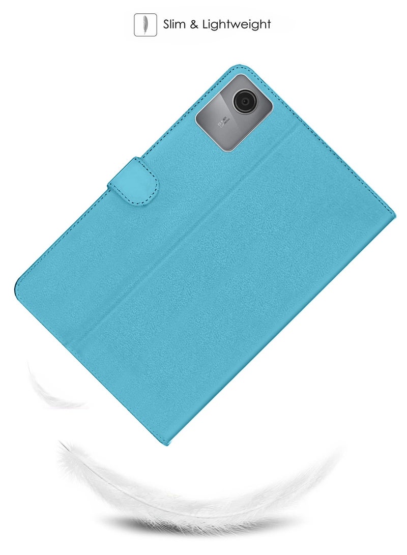 OMAKER Lenovo Tab M11 2024 (11 inch) PU Leather Magnetic Closure Flip Case Cover (TCFPSR) - Sea Green - Image 2
