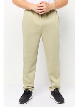 Algspar Men Regular Fit Graphic Print Jogger Pants, Light Olive  - Image 1