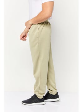 Algspar Men Regular Fit Graphic Print Jogger Pants, Light Olive  - Image 3