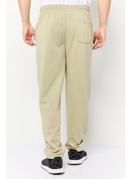 Algspar Men Regular Fit Graphic Print Jogger Pants, Light Olive  - Image 4