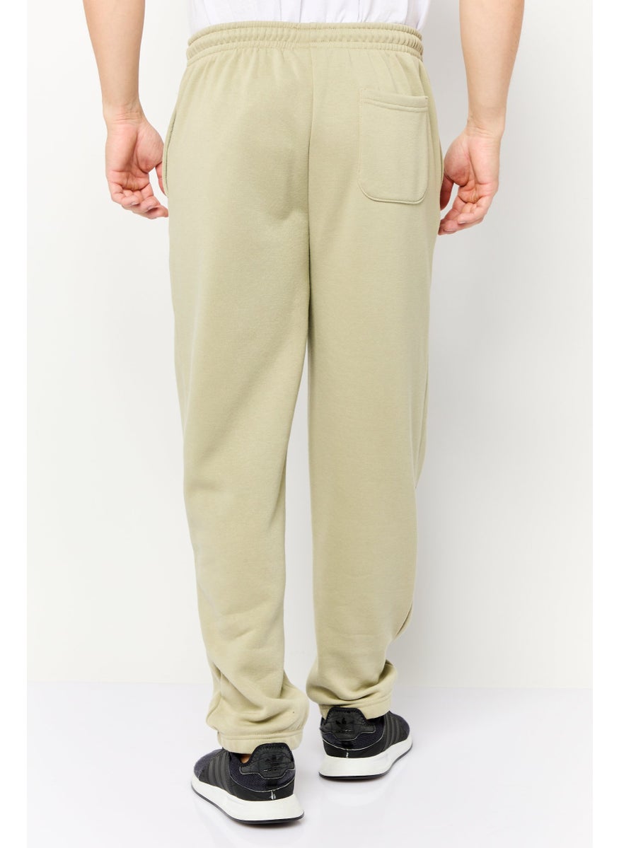 Algspar Men Regular Fit Graphic Print Jogger Pants, Light Olive  - Image 4