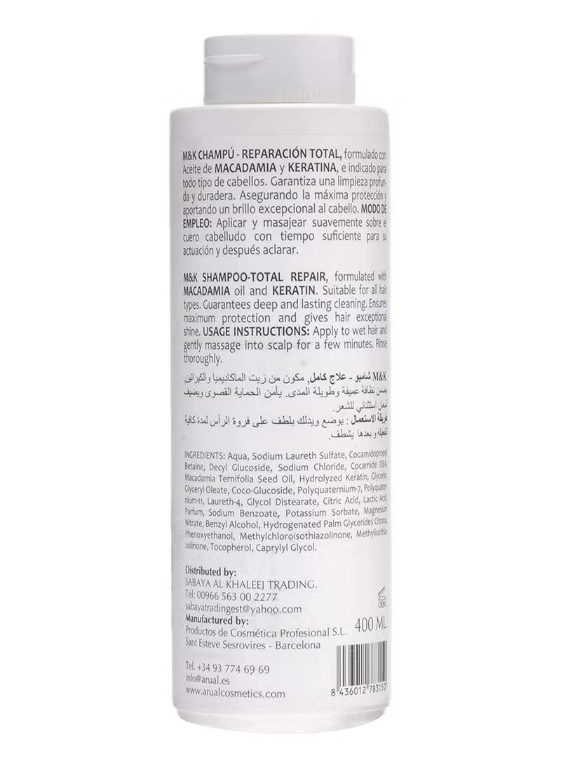 ARUAL M&K Absolute After Protein & Keratin Shampoo 400ml - Image 2