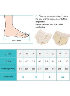 SYOSI 2 Pairs Dance Foot Thongs Ballet Dance Wear Nude Lyrical Shoes Dance Foot Toe Pad Support Breathable Paw Shoes for Jazz Ballet Modern Contemporary Dance Wear Size M  - Image 5