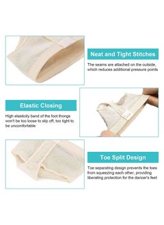 SYOSI 2 Pairs Dance Foot Thongs Ballet Dance Wear Nude Lyrical Shoes Dance Foot Toe Pad Support Breathable Paw Shoes for Jazz Ballet Modern Contemporary Dance Wear Size M  - Image 4