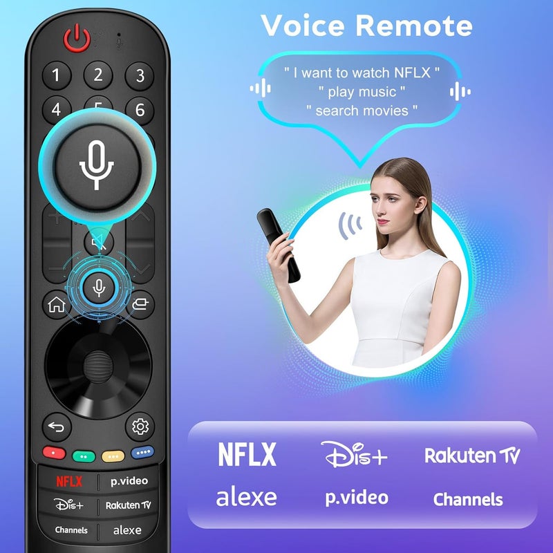 YOSUN Magic-Remote-for-LG-Smart-TV-Replacement-Remote-Control for LG 2019-2025 UHD OLED QNED NanoCell 4K 8K Smart TV - with Pointer and Voice Function - Image 5