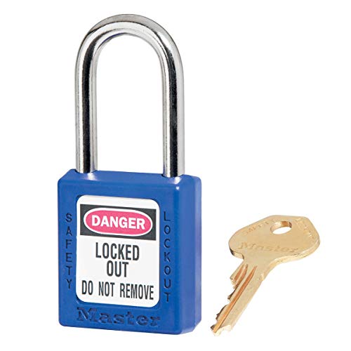 Master Lock 410BLU Lockout Tagout Safety Padlock with Key - Image 1
