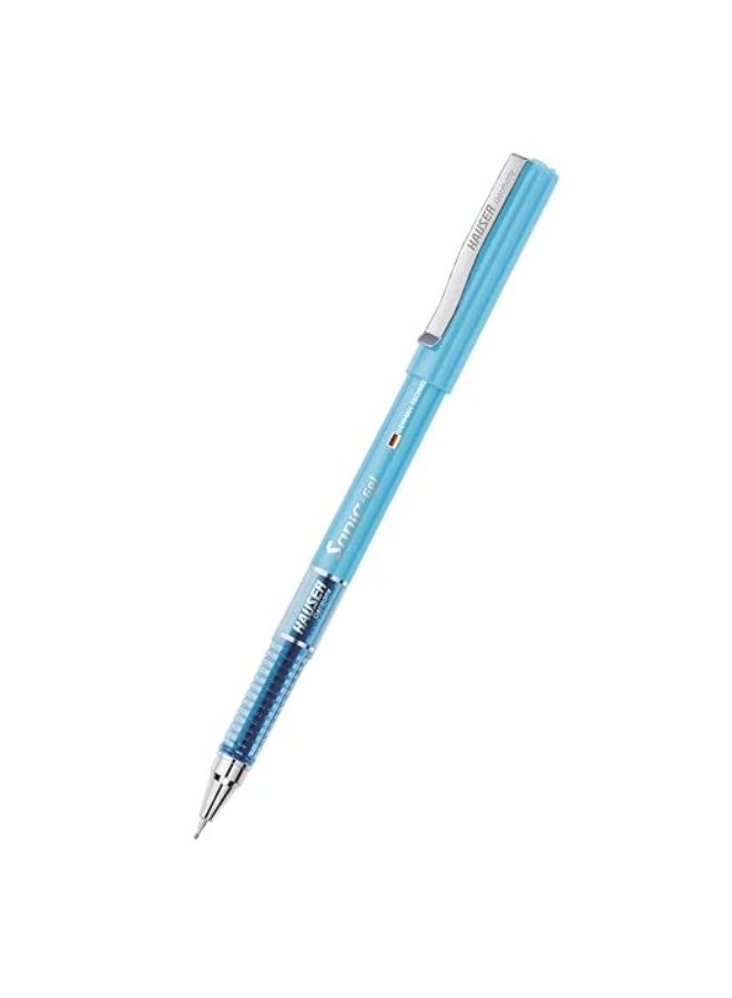 Hauser Sonic 0.55mm Gel Pen Blister Pack | Attractive Foiled Body | Stylish Metal Clip | Refillable & Waterproof Gel Ink | German Technology For Smooth & Effortless Writing | Blue Ink, Set of 10 Pens - Image 3
