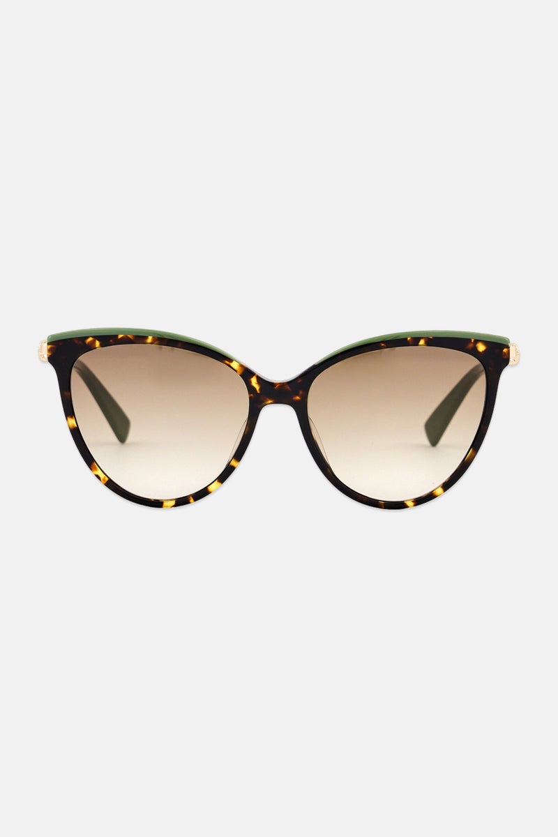Longchamp Women LO675S Cat Eye Sunglasses, Havana - Image 1