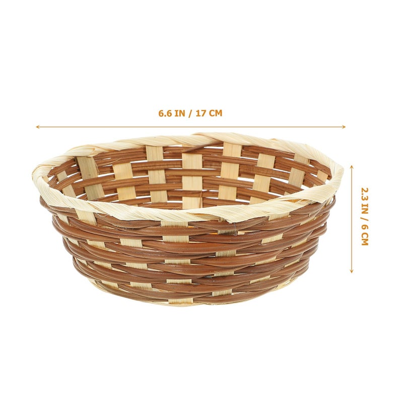 Handwoven 12 Piece Natural Storage Basket Set For Kitchen Fruit And Bread - Image 3