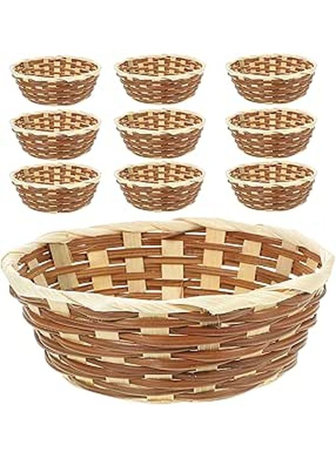 Handwoven 12 Piece Natural Storage Basket Set For Kitchen Fruit And Bread - Image 1