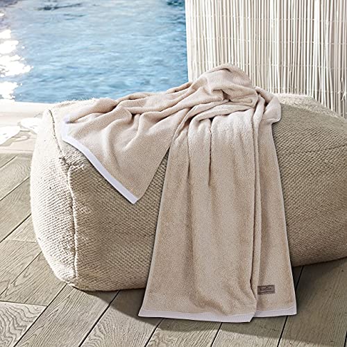 Spread Spain Bamboo Towels for Bath, Towels for Bath Large Size, Bamboo Bath Towel High Absorbent & Soft, 360 GSM, 1 Piece Bath Towel for Men/Women, 70 cms x 150 cms - Sand - Image 1