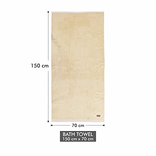Spread Spain Bamboo Towels for Bath, Towels for Bath Large Size, Bamboo Bath Towel High Absorbent & Soft, 360 GSM, 1 Piece Bath Towel for Men/Women, 70 cms x 150 cms - Sand - Image 5