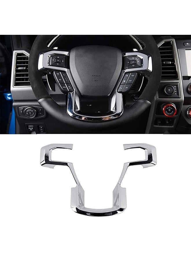 Keptrim for F-150 ABS Chrome Steering Wheel Cover Trim for 2015-2020 Ford F150, for 2017-2022 F250 F350, for 2018-2021 Ford Expedition - Image 1