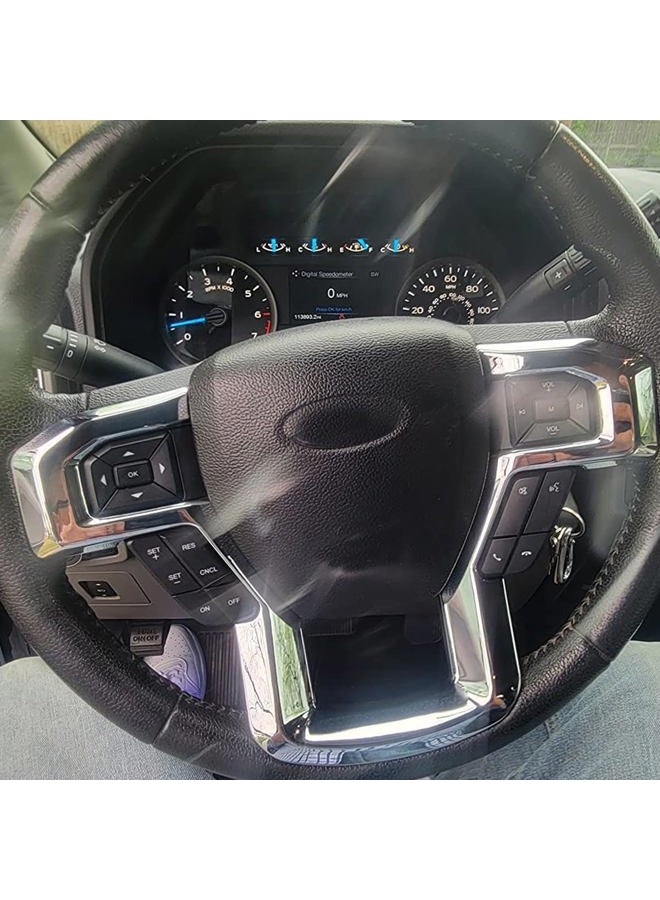 Keptrim for F-150 ABS Chrome Steering Wheel Cover Trim for 2015-2020 Ford F150, for 2017-2022 F250 F350, for 2018-2021 Ford Expedition - Image 5