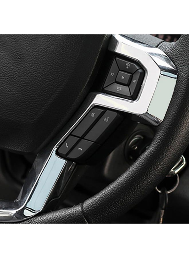 Keptrim for F-150 ABS Chrome Steering Wheel Cover Trim for 2015-2020 Ford F150, for 2017-2022 F250 F350, for 2018-2021 Ford Expedition - Image 2