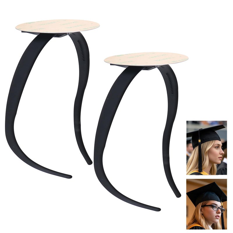 Tryly Graduation Cap Headband Insert, Grad Cap Stabilizer, Unique Design Compatible with Eyeglasses, Present for Graduates (2, Same Size) - Image 1