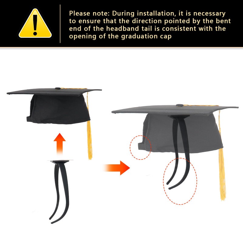 Tryly Graduation Cap Headband Insert, Grad Cap Stabilizer, Unique Design Compatible with Eyeglasses, Present for Graduates (2, Same Size) - Image 5