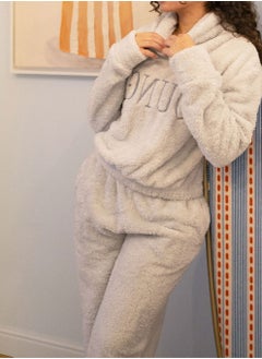 Women Soft Polar fleece Grey PJ Set Relaxed Fit - pzsku/ZC8833D75A92FFF0D09F4Z/45/_/1739452511/8dbaeafa-c85c-46e5-8ebc-10105511d733