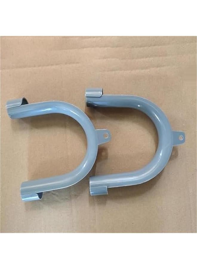 Generic 2Pcs Gray Clothes Washer Drain Hose Holder - U-Shape Washing Machine Drain Hose Hook Adapter | Clothes Washer Dishwasher Washing Machine Drain Hose Guide Mounting Bracket Replacement - Image 2