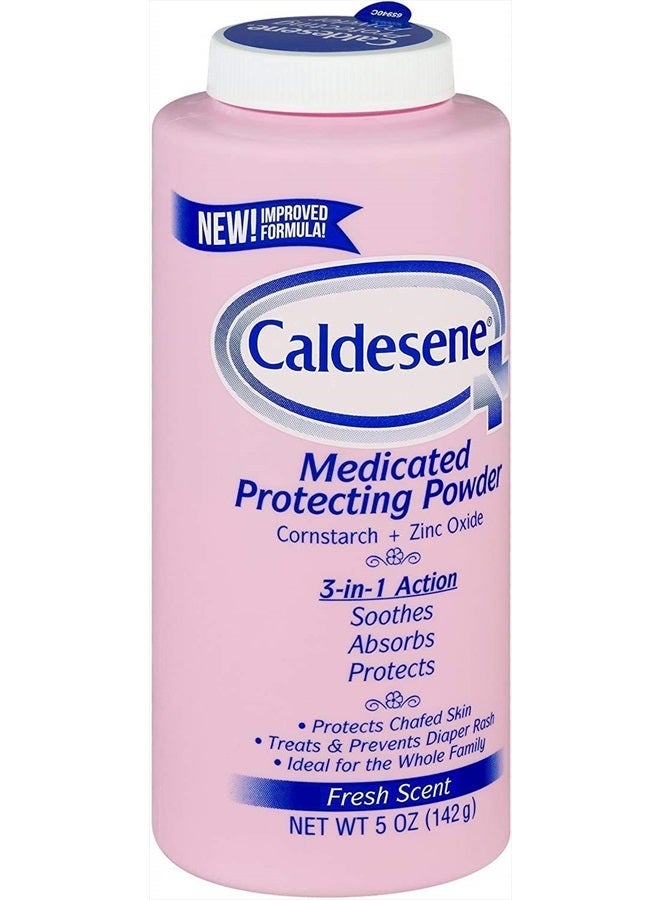Caldesene Medicated Protecting Powder with Zinc Oxide & Cornstarch-Talc Free, 5 Ounce (5 Pack) - Image 3